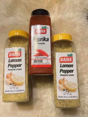 Badia Paprika and Badia Lemon